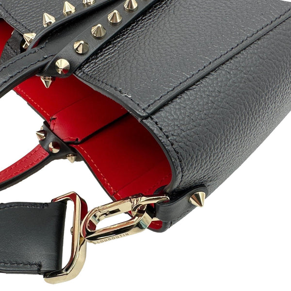 CHRISTIAN LOUBOUTIN Cabata East West Mini Leopard Print Leather Tote Bag Black