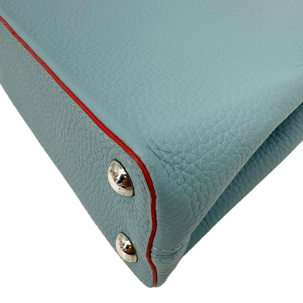 LOUIS VUITTON Capucines BB Taurillon Leather Crossbody Bag Blue