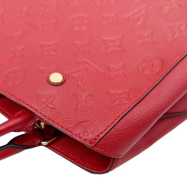 LOUIS VUITTON Montaigne MM Monogram Empreinte Shoulder Bag Red