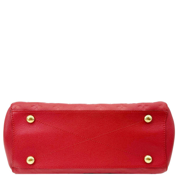 LOUIS VUITTON Montaigne MM Monogram Empreinte Shoulder Bag Red