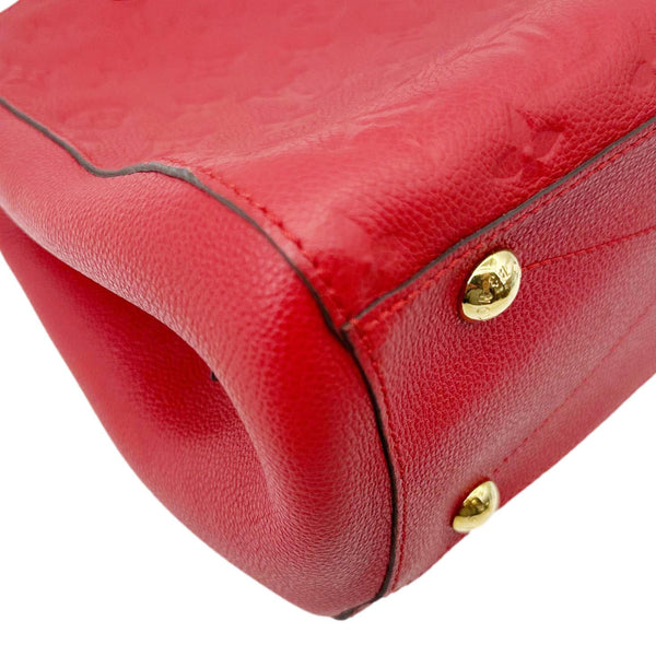 LOUIS VUITTON Montaigne MM Monogram Empreinte Shoulder Bag Red