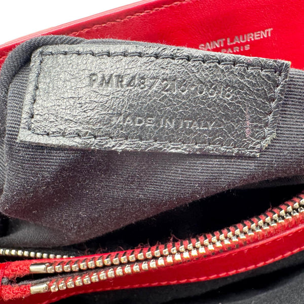 YVES SAINT LAURENT Loulou Medium Quilted Leather Crossbody Bag Red