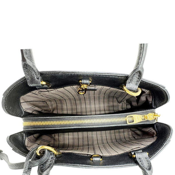 LOUIS VUITTON Montaigne BB Monogram Empreinte Leather Satchel Crossbody Bag Black