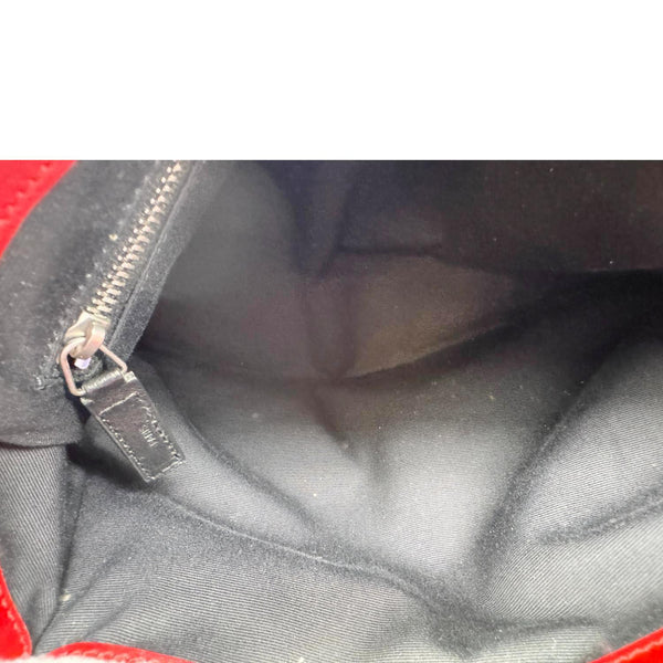 YVES SAINT LAURENT Loulou Medium Quilted Leather Crossbody Bag Red