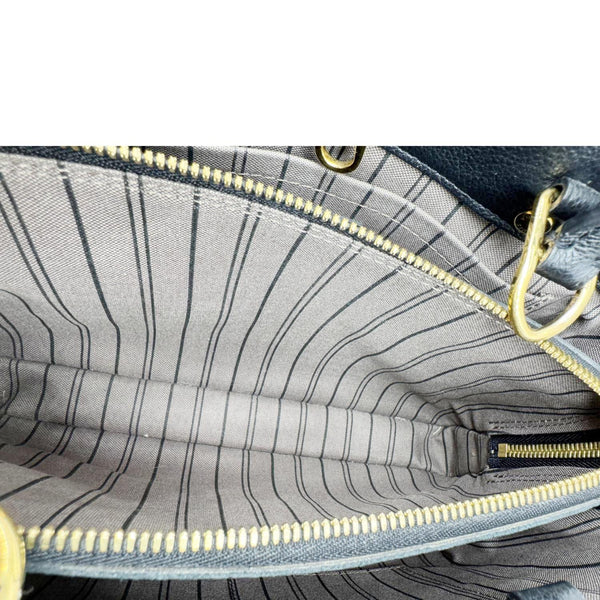 LOUIS VUITTON Montaigne BB Monogram Empreinte Leather Satchel Crossbody Bag Black