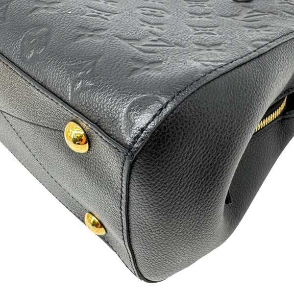 LOUIS VUITTON Montaigne BB Monogram Empreinte Leather Satchel Crossbody Bag Black
