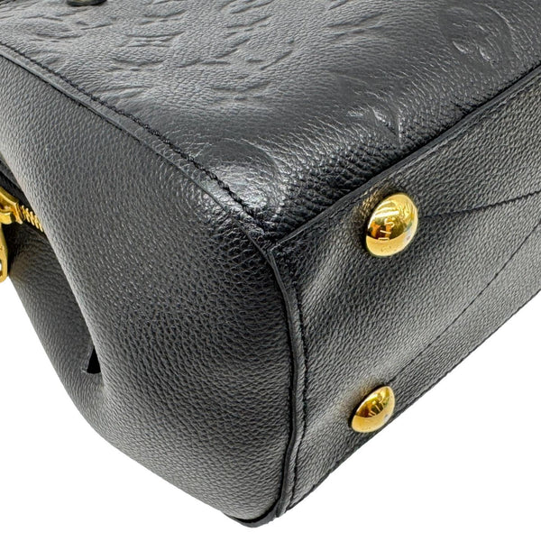LOUIS VUITTON Montaigne BB Monogram Empreinte Leather Satchel Crossbody Bag Black