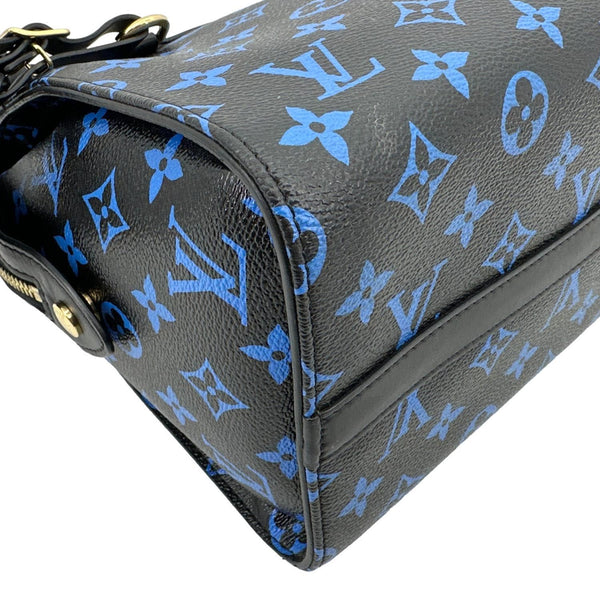 LOUIS VUITTON Speedy Amazon PM Monogram Canvas Shoulder Bag Blue Noir
