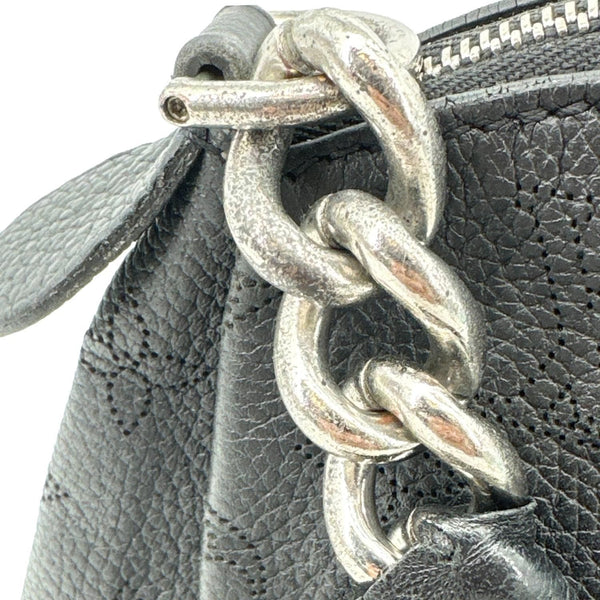 LOUIS VUITTON Babylone BB Monogram Mahina Leather Shoulder Bag Black