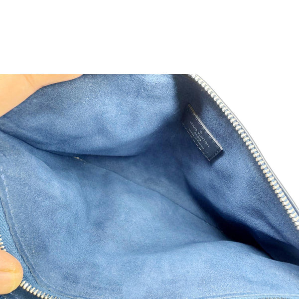 LOUIS VUITTON Coussin PM Monogram Embossed Leather Shoulder Bag Navy Blue