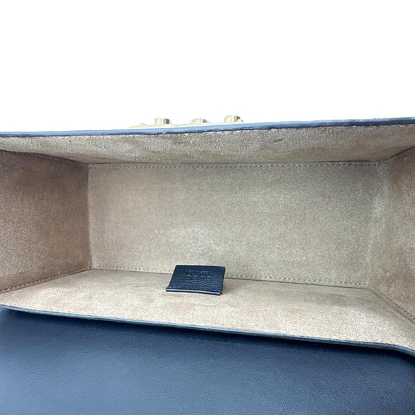 GUCCI Padlock GG Supreme Top Handle Shoulder Bag Beige 603221