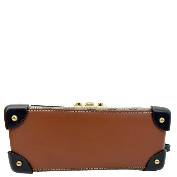 GUCCI Padlock GG Supreme Top Handle Shoulder Bag Beige 603221