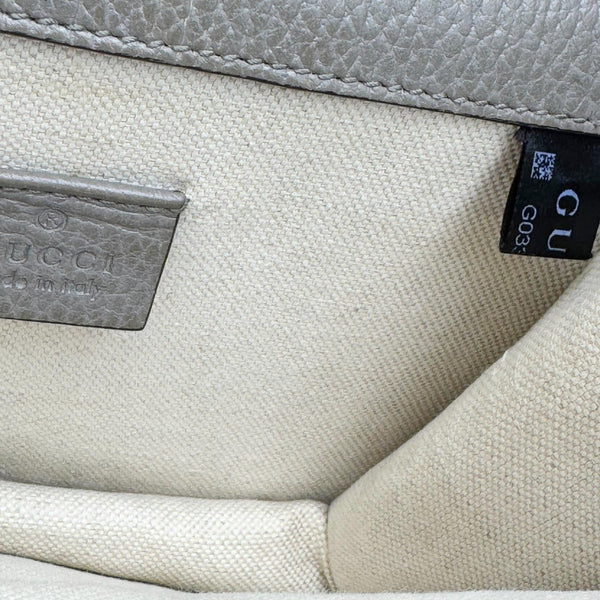 GUCCI Dionysus Mini Leather Crossbody Bag Gray 421970