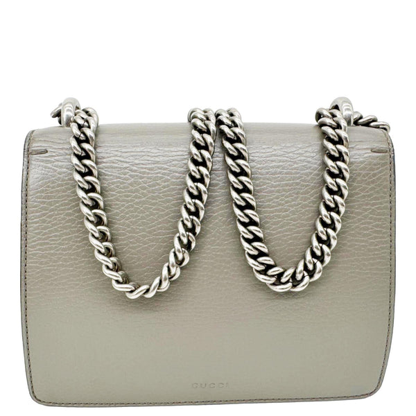 GUCCI Dionysus Mini Leather Crossbody Bag Gray 421970