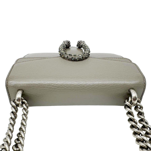 GUCCI Dionysus Mini Leather Crossbody Bag Gray 421970