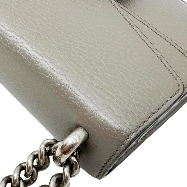 GUCCI Dionysus Mini Leather Crossbody Bag Gray 421970