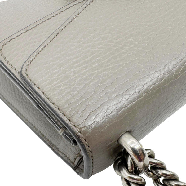 GUCCI Dionysus Mini Leather Crossbody Bag Gray 421970