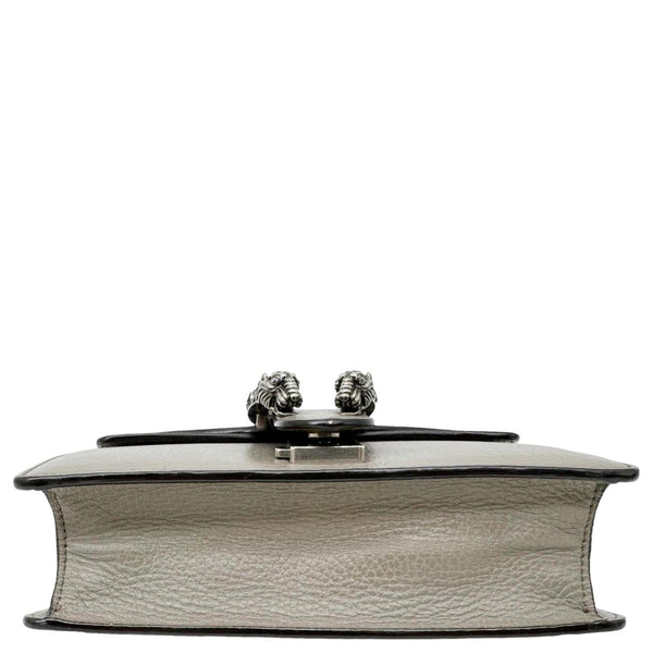 GUCCI Dionysus Mini Leather Crossbody Bag Gray 421970