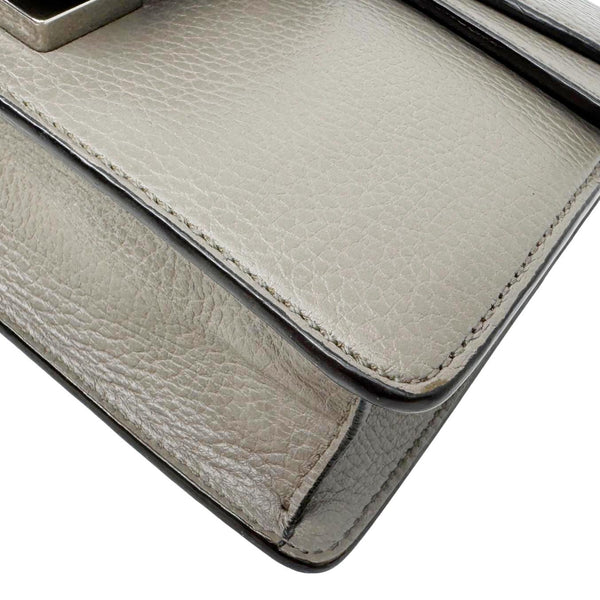 GUCCI Dionysus Mini Leather Crossbody Bag Gray 421970