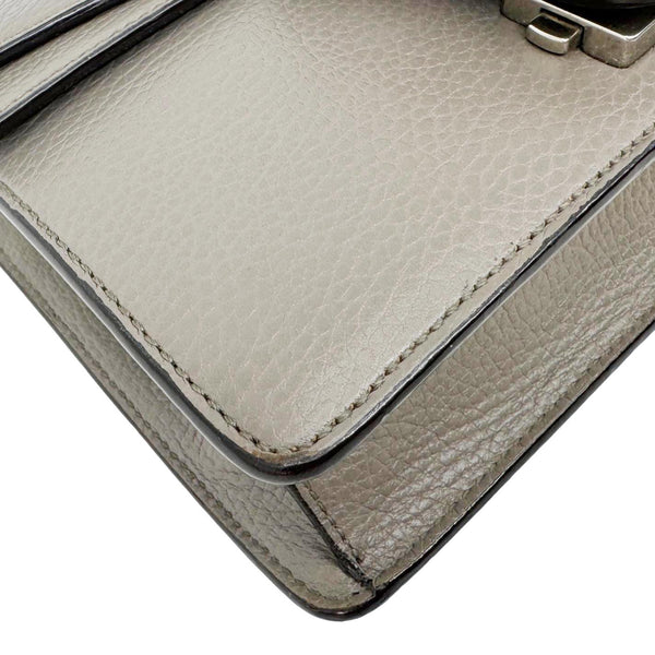 GUCCI Dionysus Mini Leather Crossbody Bag Gray 421970