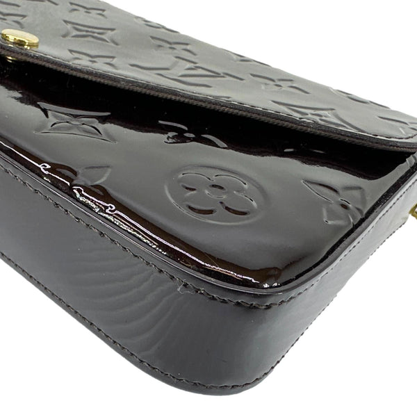 LOUIS VUITTON Felicie Pochette Monogram Vernis Shoulder Bag Amarante