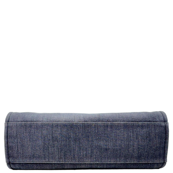 CHANEL Deauville Denim Tote Navy Blue
