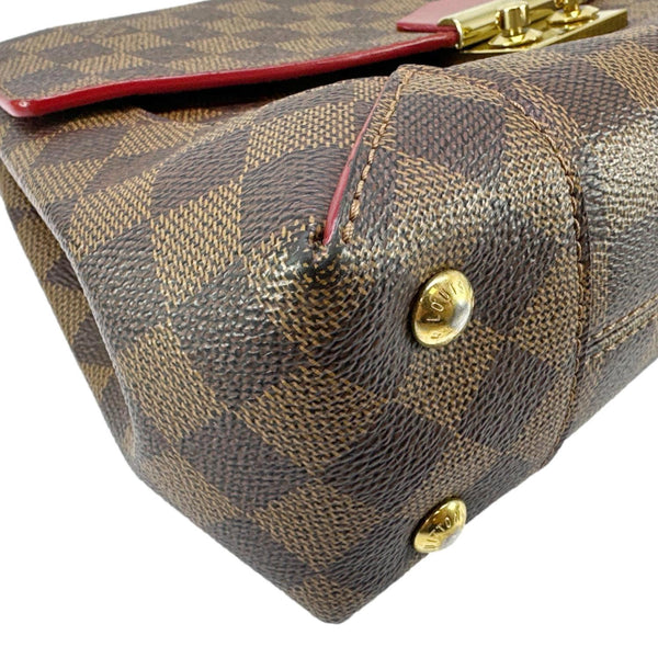 LOUIS VUITTON Caissa Damier Ebene Chain Clutch Shoulder Bag Brown