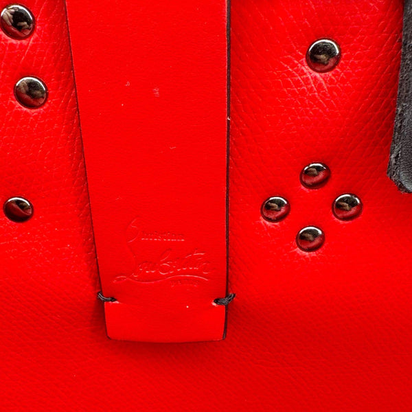 CHRISTIAN LOUBOUTIN Cabata Stud-Embellished Leather Tote Bag Black