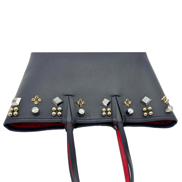 CHRISTIAN LOUBOUTIN Cabata Stud-Embellished Leather Tote Bag Black