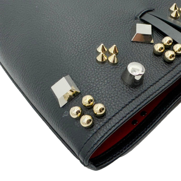 CHRISTIAN LOUBOUTIN Cabata Stud-Embellished Leather Tote Bag Black