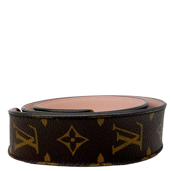 LOUIS VUITTON Bandouliere Monogram Canvas Shoulder Strap Rose Ballerine