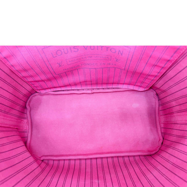 LOUIS VUITTON Neverfull MM Grenade Ramages Monogram Canvas Tote Bag Brown