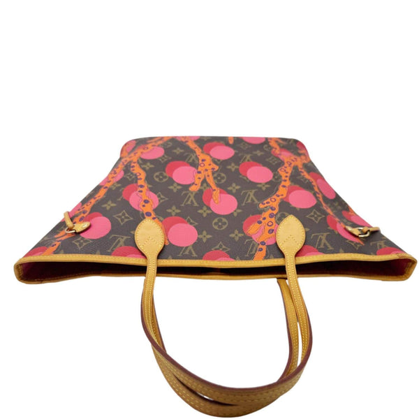 LOUIS VUITTON Neverfull MM Grenade Ramages Monogram Canvas Tote Bag Brown