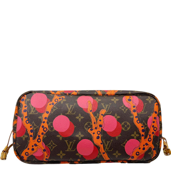 LOUIS VUITTON Neverfull MM Grenade Ramages Monogram Canvas Tote Bag Brown