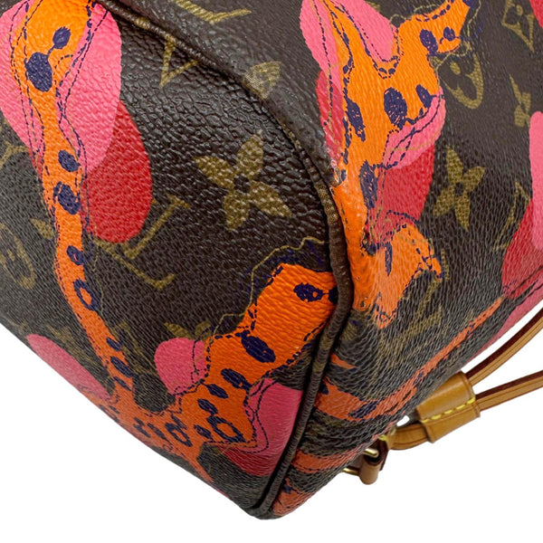 LOUIS VUITTON Neverfull MM Grenade Ramages Monogram Canvas Tote Bag Brown