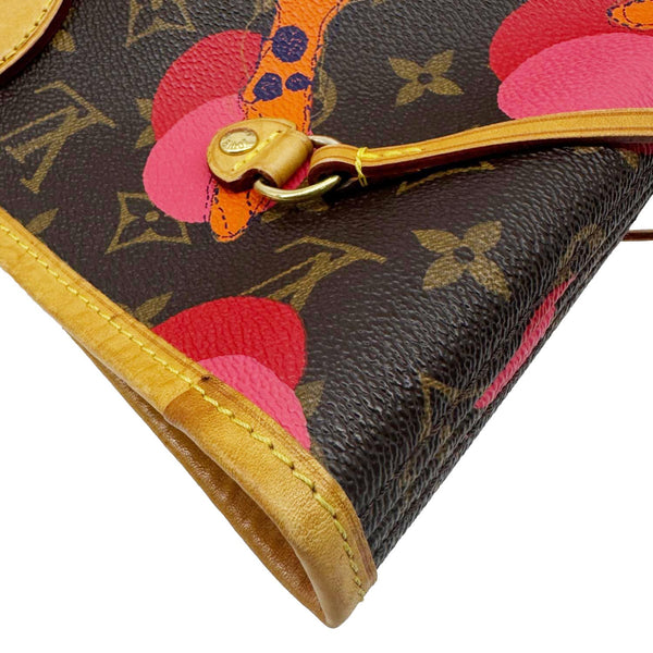 LOUIS VUITTON Neverfull MM Grenade Ramages Monogram Canvas Tote Bag Brown