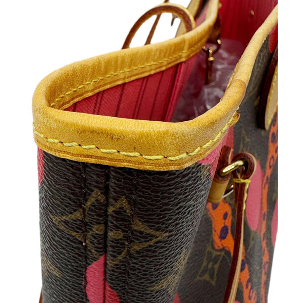 LOUIS VUITTON Neverfull MM Grenade Ramages Monogram Canvas Tote Bag Brown