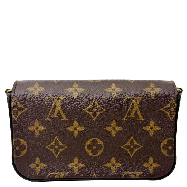LOUIS VUITTON Felicie Strap & Go Monogram Canvas Crossbody Bag Brown