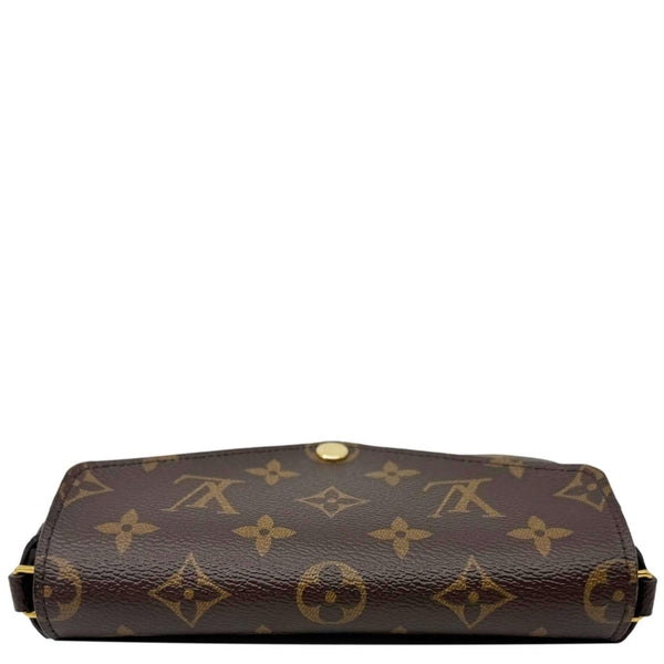LOUIS VUITTON Felicie Strap & Go Monogram Canvas Crossbody Bag Brown
