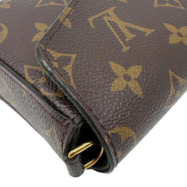 LOUIS VUITTON Felicie Strap & Go Monogram Canvas Crossbody Bag Brown