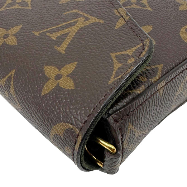 LOUIS VUITTON Felicie Strap & Go Monogram Canvas Crossbody Bag Brown