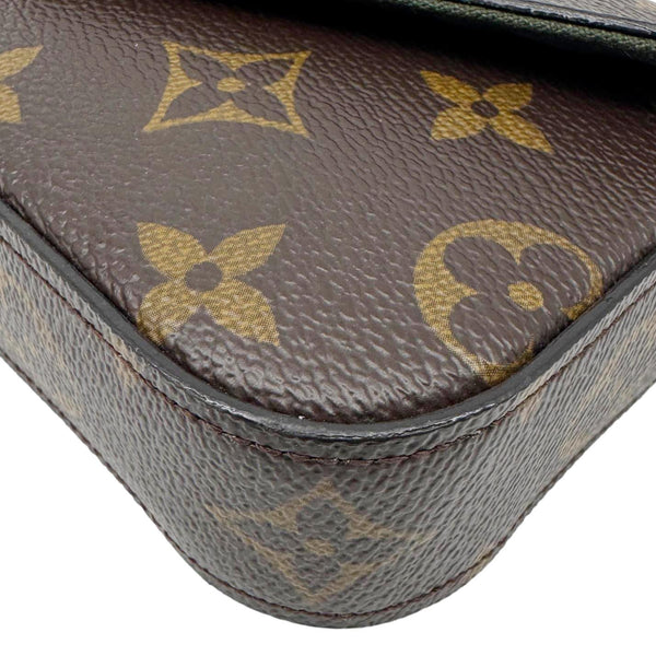 LOUIS VUITTON Felicie Strap & Go Monogram Canvas Crossbody Bag Brown
