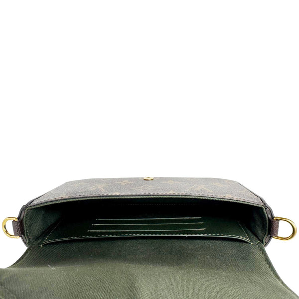 LOUIS VUITTON Felicie Strap & Go Monogram Canvas Crossbody Bag Brown