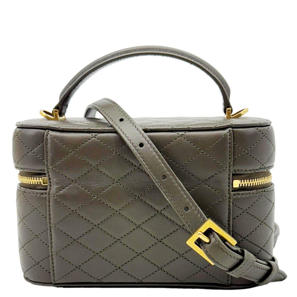 YVES SAINT LAURENT Gaby Vanity Quilted Leather Crossbody Bag Olive
