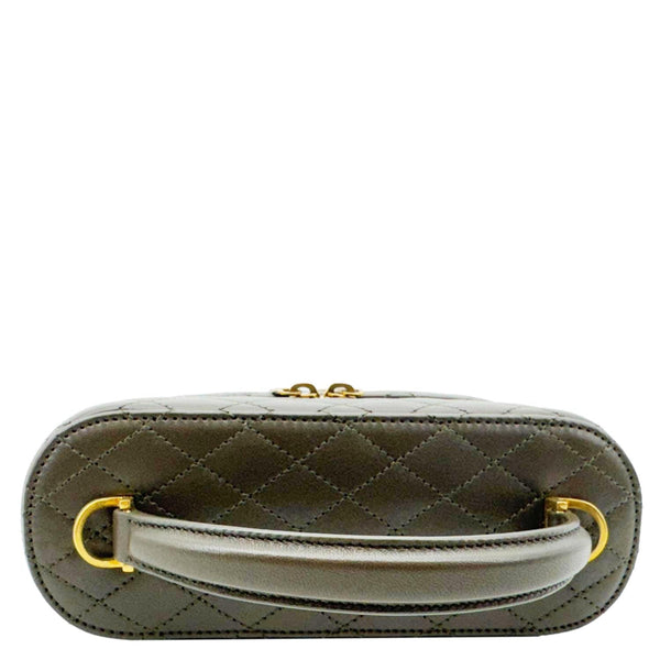 YVES SAINT LAURENT Gaby Vanity Quilted Leather Crossbody Bag Olive