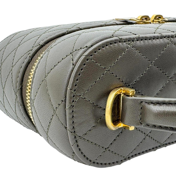 YVES SAINT LAURENT Gaby Vanity Quilted Leather Crossbody Bag Olive