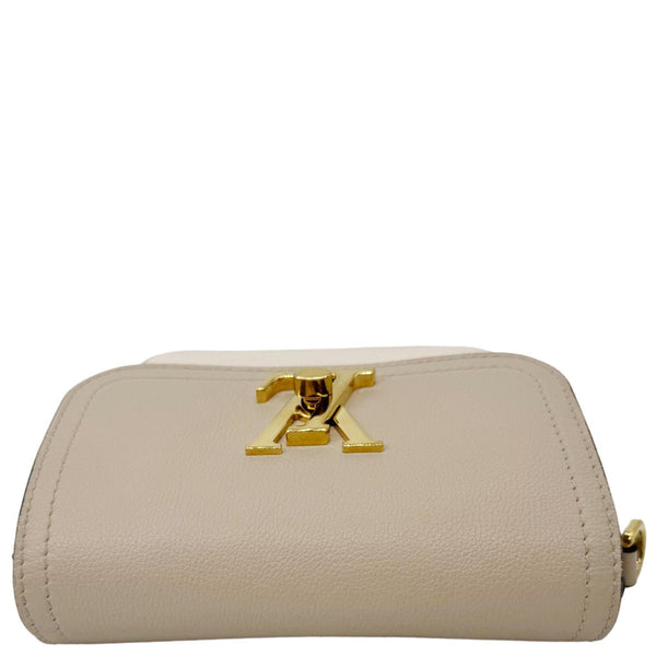 LOUIS VUITTON Lockme Tender Grained Calfskin Leather Shoulder Bag Greige