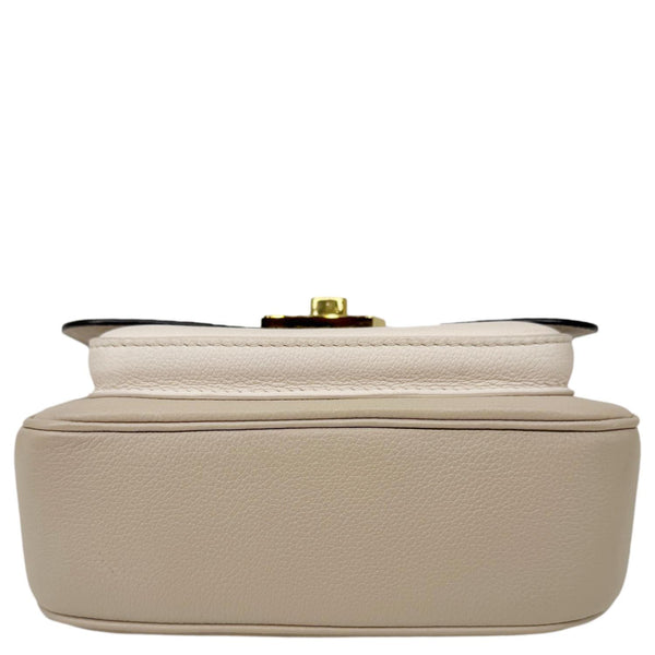 LOUIS VUITTON Lockme Tender Grained Calfskin Leather Shoulder Bag Greige