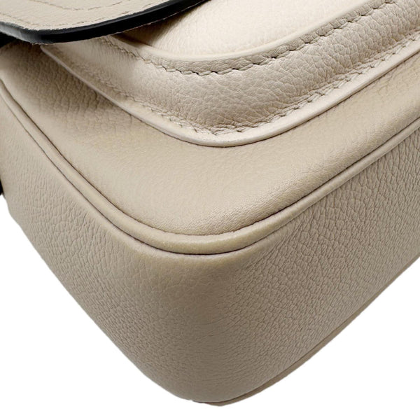 LOUIS VUITTON Lockme Tender Grained Calfskin Leather Shoulder Bag Greige