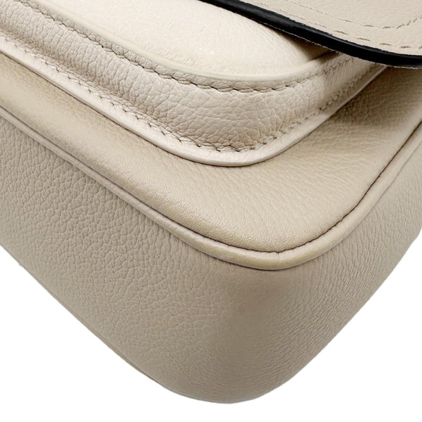 LOUIS VUITTON Lockme Tender Grained Calfskin Leather Shoulder Bag Greige